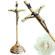 ZLATÝ STOJAJÚCI KOVOVÝ KRÍŽ 22 CM ZLATÝ STOJAJÚCI KOVOVÝ KRÍŽ 22 CM