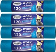 Grosik VRECIA NA ODPAD 120L VEĽMI PEVNÉ 20ks x4 Grosik VRECIA NA ODPAD 120L VEĽMI PEVNÉ 20ks x4