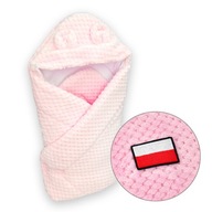 Mäkká zavinovačka s kapucňou SOFT POLSKI Pink