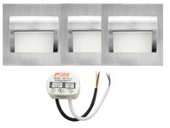 Sada 3x halogénových LED schodiskových lámp + zdroj Sada 3x halogénových LED schodiskových lámp + zdroj