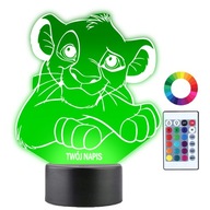 Nočná lampa s názvom Leví kráľ Simba 3D Led Nočná lampa s názvom Leví kráľ Simba 3D Led