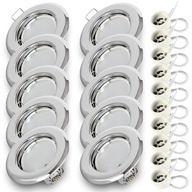 Stropné svietidlo OCZKO LED CHROME + GU10 LED žiarovka 7W 4000K Stropné svietidlo OCZKO LED CHROME + GU10 LED žiarovka 7W 4000K