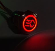 Tlačidlo diaľkových svetiel dlhé 16mm podsvietená LED 12V 24V SPDT On-On bi Tlačidlo diaľkových svetiel dlhé 16mm podsvietená LED 12V 24V SPDT On-On bi