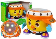 Interaktívny bubon na batérie svieti a hrá hračka pre deti