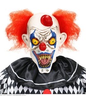 Strašidelná klaunská latexová maska ​​na Halloween