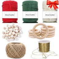 MACRAME SET, VIANOČNÁ bavlnená šnúrka MACRAME SET, VIANOČNÁ bavlnená šnúrka