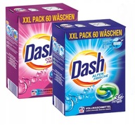 Nemecké DE DASH kapsule na pranie 3v1 bielej farby 2x 60 ks Nemecké DE DASH kapsule na pranie 3v1 bielej farby 2x 60 ks