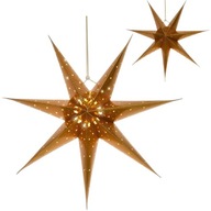 VIANOČNÁ hviezda svietiaca závesná ZLATÁ dekoračná lampa 60 cm