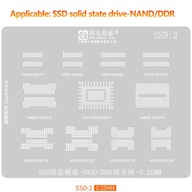 Šablóna SSD1 2 3 BGA Reballing Stencil pre DDR S Šablóna SSD1 2 3 BGA Reballing Stencil pre DDR S