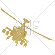 AH-64 Apache | Nálepka na auto | Zlato AH-64 Apache | Nálepka na auto | Zlato