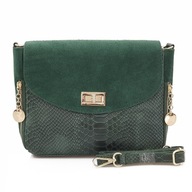 Semišová crossbody kabelka, hadia koža, C. GREEN Semišová crossbody kabelka, hadia koža, C. GREEN