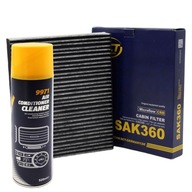 Uhlíkový kabínový filter SCT SAK360 + pre klimatizáciu. 520 ml