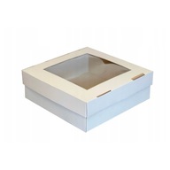 Krabička na muffiny S OKIENKOM 30x30x10 cm /10 ks SILNÁ kartónová krabica na muffiny Krabička na muffiny S OKIENKOM 30x30x10 cm /10 ks SILNÁ kartónová krabica na muffiny