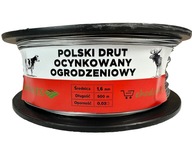 PASTÚCHOVÝ PEVNÝ POZINKOVÝ PLOTOVÝ DRÔT 500M FI 1.6 PASTÚCHOVÝ PEVNÝ POZINKOVÝ PLOTOVÝ DRÔT 500M FI 1.6