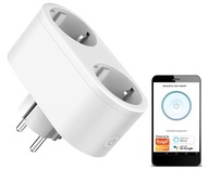 Inteligentná dvojitá Wifi zásuvka SMART Tuya 16A Inteligentná dvojitá Wifi zásuvka SMART Tuya 16A