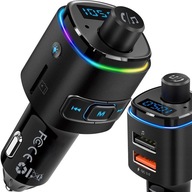 Auto bluetooth FM vysielač FAST PD nabíjačka 23W QC3.0 USB-C LED Auto bluetooth FM vysielač FAST PD nabíjačka 23W QC3.0 USB-C LED