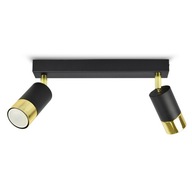 Spot Tuby kovová stropná lampa Black Gold GU10 Spot Tuby kovová stropná lampa Black Gold GU10