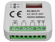 Ovládač Rádiový prijímač pre bránu Universal Radio RX MULTI 300-868Mhz