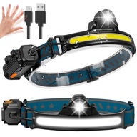 NABÍJACIA ČELOVKA 2X LED COB POPRUH + XM-L2 ZOOM SENZOR POHYBU NABÍJACIA ČELOVKA 2X LED COB POPRUH + XM-L2 ZOOM SENZOR POHYBU