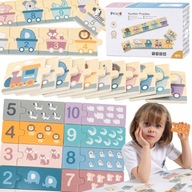 Drevené puzzle s číslicami VIGA PolarB Drevené puzzle s číslicami VIGA PolarB