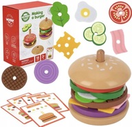 Reštaurácia Veľký drevený burger FSC WOOPIE GREEN Blocks Karty úloh HRA Reštaurácia Veľký drevený burger FSC WOOPIE GREEN Blocks Karty úloh HRA