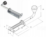 Závora pre plotové brány s guľou, pevná, pevná, 14mm tyč Závora pre plotové brány s guľou, pevná, pevná, 14mm tyč