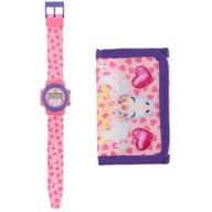 Set peňaženka + hodinky Emoji EMOTES pink