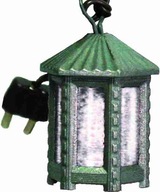 Kovová lampa, biela, šesťhranná - 5cm vysoká Kovová lampa, biela, šesťhranná - 5cm vysoká