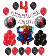 Sada balónov Spider-Man banner 4. narodeninám + meno Sada balónov Spider-Man banner 4. narodeninám + meno