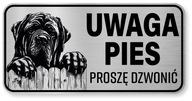 Pozor nebezpečný pes mastif plaketa Pozor nebezpečný pes mastif plaketa