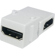 Zásuvka HDMI modul keystone, biela, hranatá