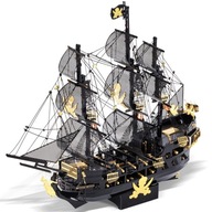 Piececool kovové puzzle 3D model - čierna loď Piececool kovové puzzle 3D model - čierna loď