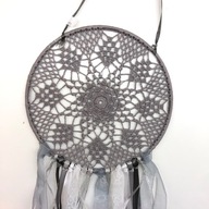 DREAMCATCHER RUČNE VYROBENÁ BAVLNENÁ ŠNÚRA SIVÁ 20CM DREAMCATCHER RUČNE VYROBENÁ BAVLNENÁ ŠNÚRA SIVÁ 20CM