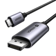 UZELENÝ KÁBEL THUNDERBOLT USB-C NA DISPLAYPORT 8K 60HZ SPLETOVÝ KÁBEL 1M UZELENÝ KÁBEL THUNDERBOLT USB-C NA DISPLAYPORT 8K 60HZ SPLETOVÝ KÁBEL 1M