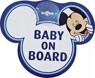 Nápis BABY ON BOARD s prísavkou - MICKEY Mouse