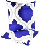 Dekoračná obliečka na vankúš 40x40 modrá biela Maroko