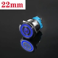 Tlačidlový spínač SPDT On-On kovový 22mm LED 230V bi Tlačidlový spínač SPDT On-On kovový 22mm LED 230V bi