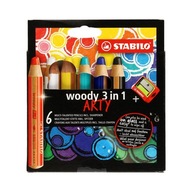 Pastelky 3v1 6col Woody Arty Stabilo 8806-1-20
