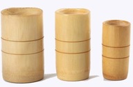 Anticelulitídové bambusové poháre na masáž, 3 kusy