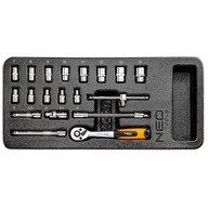 1/4 nástrčné kľúče, sada 19 ks. NEO 84-237
