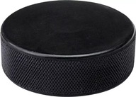 NIJDAM čierny hokejový gumený puk, 160g, 75x25mm