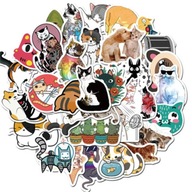 NÁLEPKY BOMBA NÁLEPKY NA LAPTOP MIX CATS 50 ks NÁLEPKY BOMBA NÁLEPKY NA LAPTOP MIX CATS 50 ks