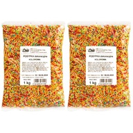 CUKROVÝ PRYS na zmrzlinu Koláče CUKOROVÉ TYČINKY 2kg farebné Vafle mix CUKROVÝ PRYS na zmrzlinu Koláče CUKOROVÉ TYČINKY 2kg farebné Vafle mix