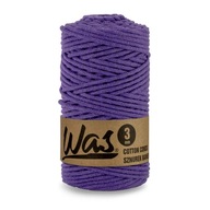 MACRAME BAVLNENÁ Šnúrka 3 mm FIALOVÁ MACRAME BAVLNENÁ Šnúrka 3 mm FIALOVÁ