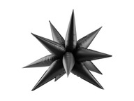 Fóliový balónik 3D Star, čierny, na narodeniny, 95 cm Fóliový balónik 3D Star, čierny, na narodeniny, 95 cm