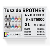 10x NOVÝ atrament BT-D60BK BT-5000 XL pre BROTHER DCP-T525W MFCT810 MFCT920 10x NOVÝ atrament BT-D60BK BT-5000 XL pre BROTHER DCP-T525W MFCT810 MFCT920