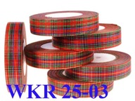 VIANOČNÁ KAROVANÁ STUHA ŠÍRKA 25mm CIEVKA 50 Y VIANOČNÁ KAROVANÁ STUHA ŠÍRKA 25mm CIEVKA 50 Y