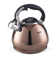 Kovová varná kanvica s píšťalkou Hoffner 3L Induction Gas HF-1017 Copper Kovová varná kanvica s píšťalkou Hoffner 3L Induction Gas HF-1017 Copper