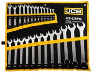 SADA KOMBINOVANÝCH KĽÚČOV 25 PRVKOV OCEL CRV 6-36 MM JCB SADA KOMBINOVANÝCH KĽÚČOV 25 PRVKOV OCEL CRV 6-36 MM JCB