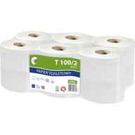 Biely toaletný papier 100m 2w (12 kusov) z recyklovaného papiera